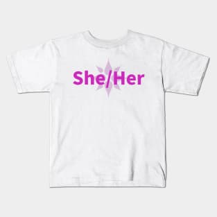 she/her flower Kids T-Shirt